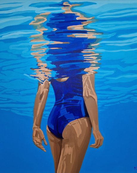 Big Blue o1, 80x90 cm, acrylic on canvas