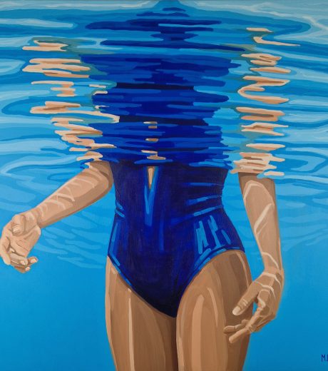 Big Blue o2, 90x90 cm, acrylic on canvas