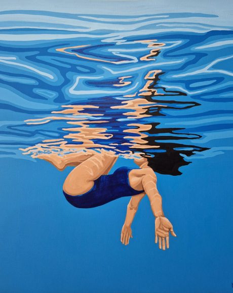 BIG BLUE 14, 90X80 CM, ACRYLIC ON CANVAS