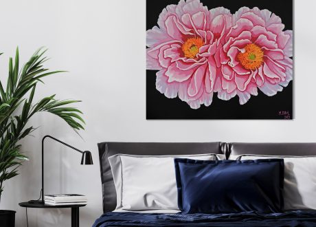 BLOOMING o4, 80x90 cm, acrylic on canvas