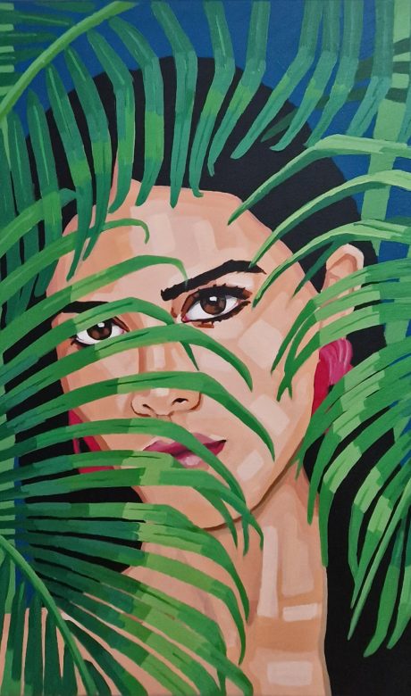 WILD WOMAN, 70x70 cm, acrylic on canvas